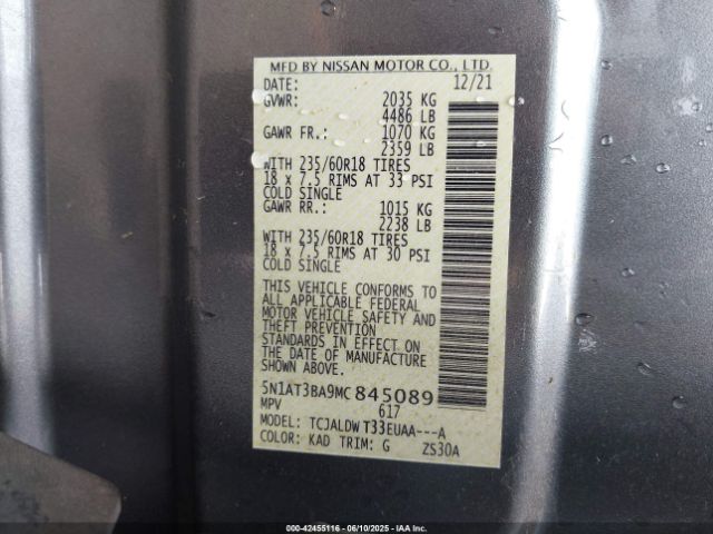 2021 NISSAN ROGUE 5N1AT3BA9MC845089 Photo 8