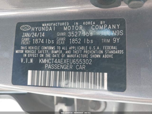 KMHCT4AEXEU655302 Hyundai ACCENT GLS