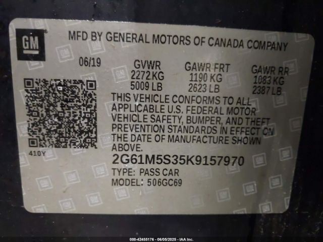 2G61M5S35K9157970 Cadillac XTS LUXURY