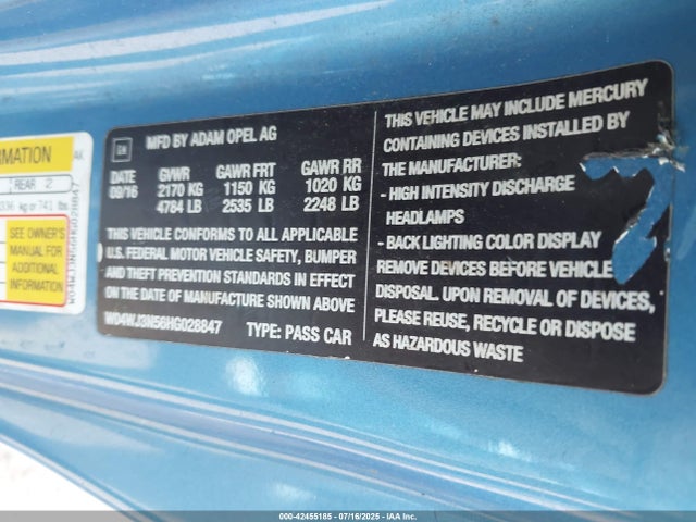 W04WJ3N56HG028847 Buick iwc - sidi: spark ignited direct injection, vvt: variable valve timing, ho: high output, fam 1, gen 4, gme