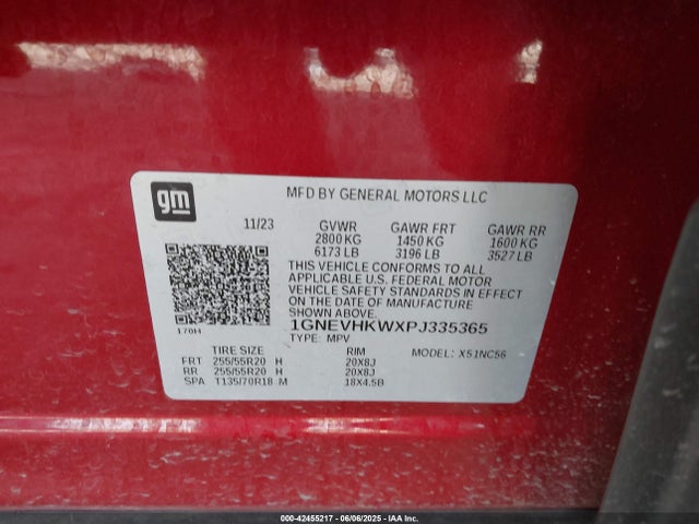1GNEVHKWXPJ335365 Chevrolet lfy