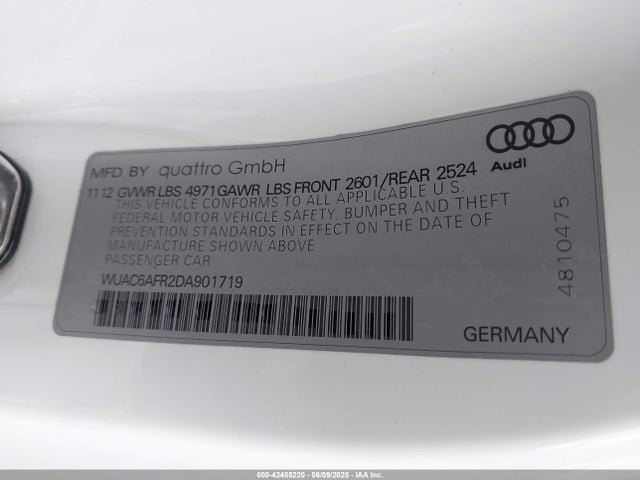 2013 AUDI RS 5 WUAC6AFR2DA901719 Photo 8