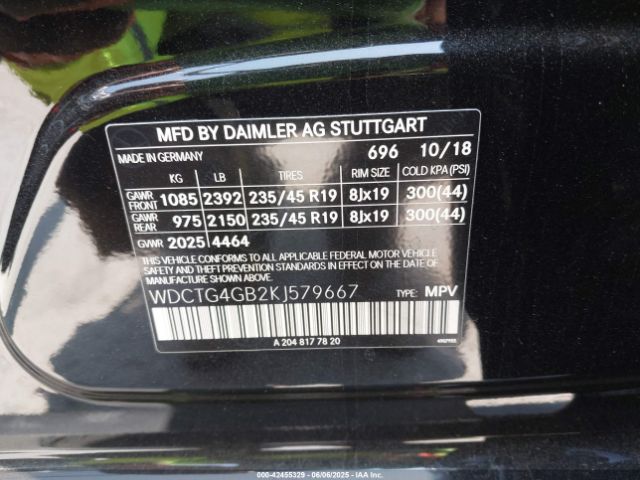 2019 MERCEDES-BENZ GLA 250 WDCTG4GB2KJ579667 Photo 8
