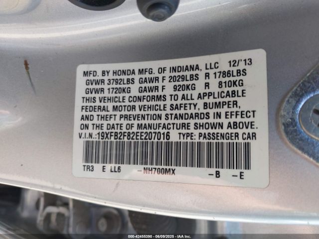 19XFB2F82EE207016 Honda CIVIC EX