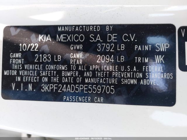 2023 KIA FORTE 3KPF24AD5PE559705 Photo 8