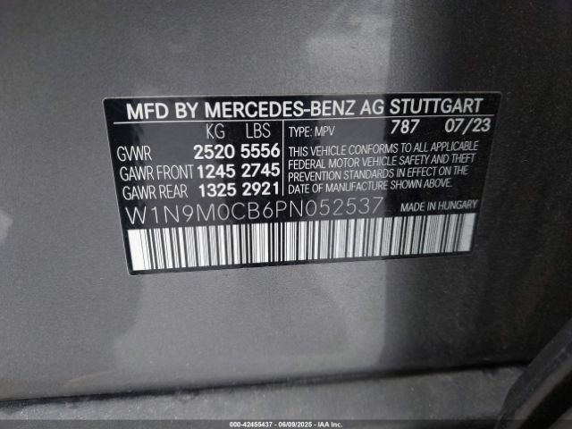 W1N9M0CB6PN052537 Mercedes-Benz ed