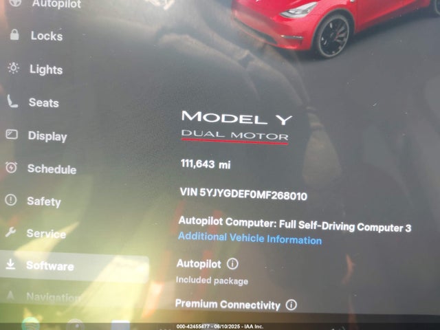5YJYGDEF0MF268010 Tesla Model Y