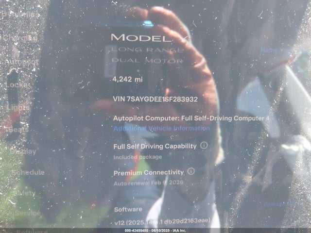 2025 TESLA MODEL Y 7SAYGDEE1SF283932 Photo 6