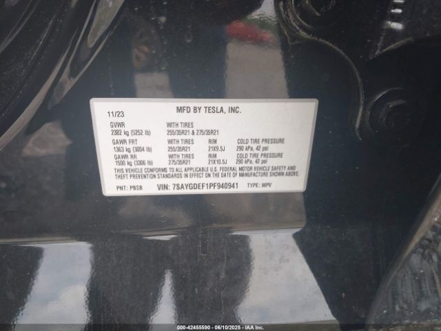 2023 TESLA MODEL Y 7SAYGDEF1PF940941 Photo 8