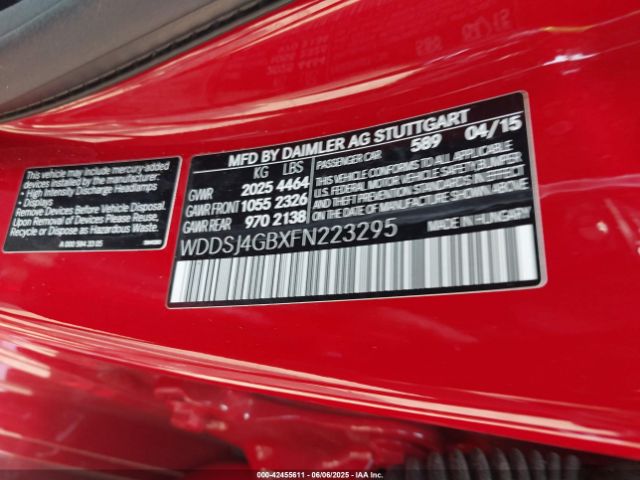 2015 MERCEDES-BENZ CLA 250 WDDSJ4GBXFN223295 Photo 8