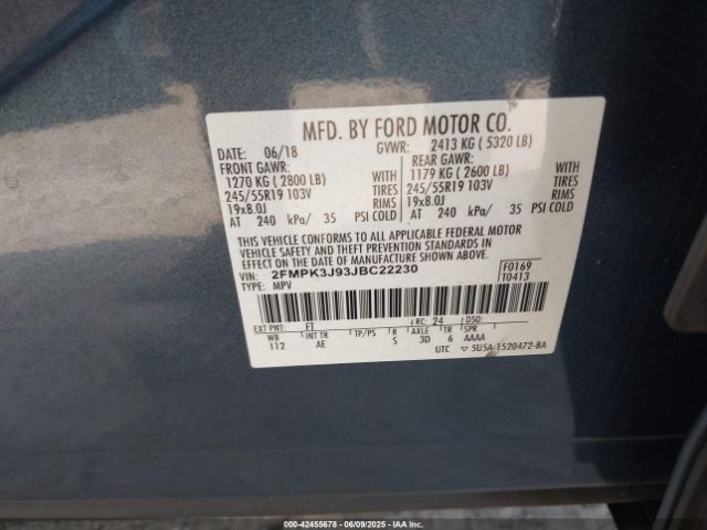 2018 FORD EDGE 2FMPK3J93JBC22230 Photo 8