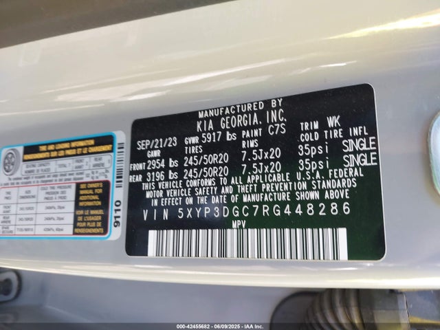 5XYP3DGC7RG448286 KIA gdi lambda-ii
