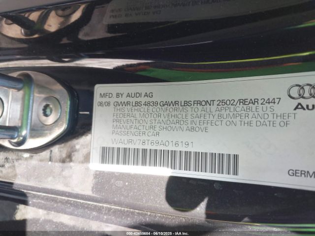 2009 AUDI S5 WAURV78T69A016191 Photo 8