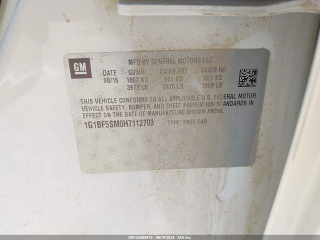 2017 CHEVROLET CRUZE 1G1BF5SM0H7112703 Photo 8