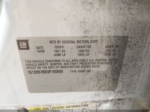 2009 CHEVROLET MALIBU 1G1ZH57BX9F180689 Photo 8