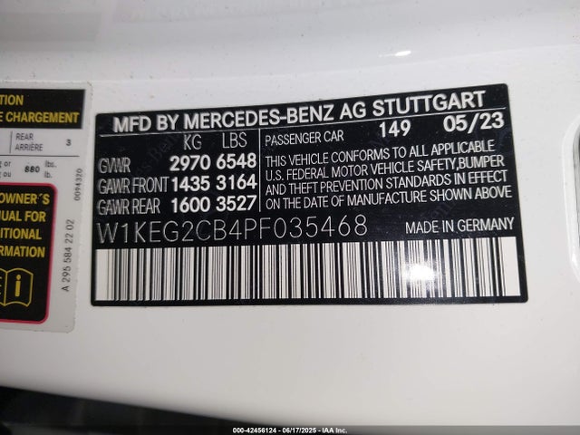 W1KEG2CB4PF035468 Mercedes-Benz 2023