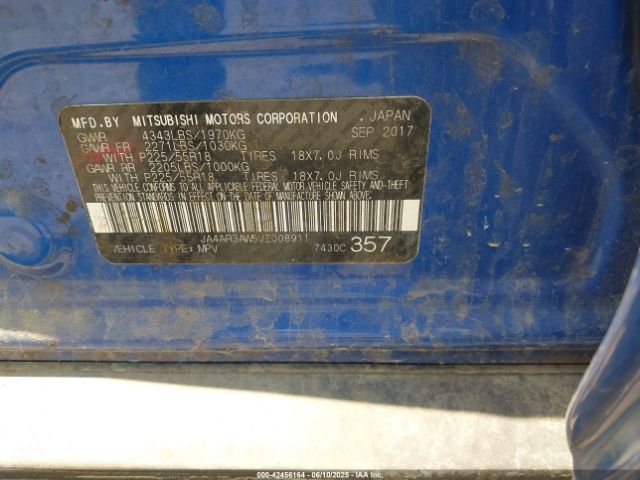 2018 MITSUBISHI OUTLANDER SPORT JA4AR3AW5JZ008911 Photo 8