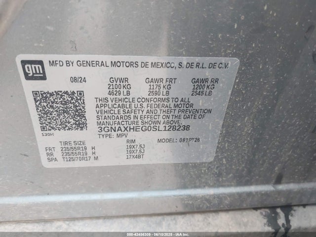 3GNAXHEG0SL128238 Chevrolet lsd