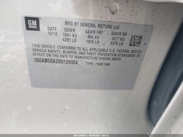 2013 CADILLAC ATS 1G6AB5SA2D0128024 Photo 8