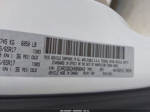2017 DODGE GRAND CARAVAN 2C4RDGBG3HR806043 Photo 8