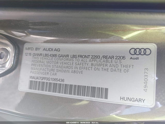 2016 AUDI A3 WAUA7GFF0G1065436 Photo 8