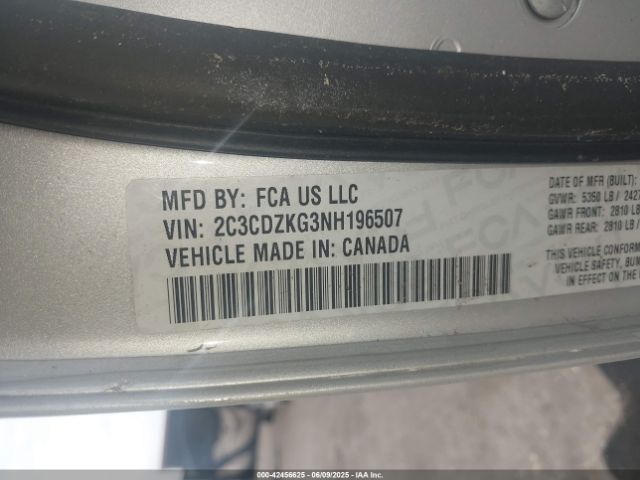2022 DODGE CHALLENGER 2C3CDZKG3NH196507 Photo 8