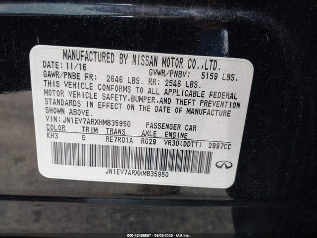 JN1EV7ARXHM835950 Infiniti Q50