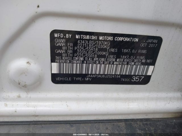 2018 MITSUBISHI OUTLANDER SPORT JA4AP3AU8JZ024184 Photo 8