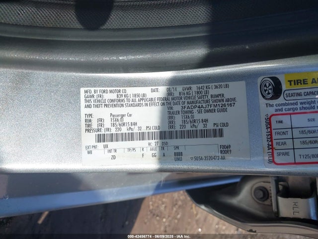 Ford 2015 2015 3FADP4AJ7FM126167 Image 9