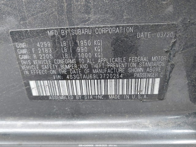 4S3GTAU69L3720264 Subaru 2020
