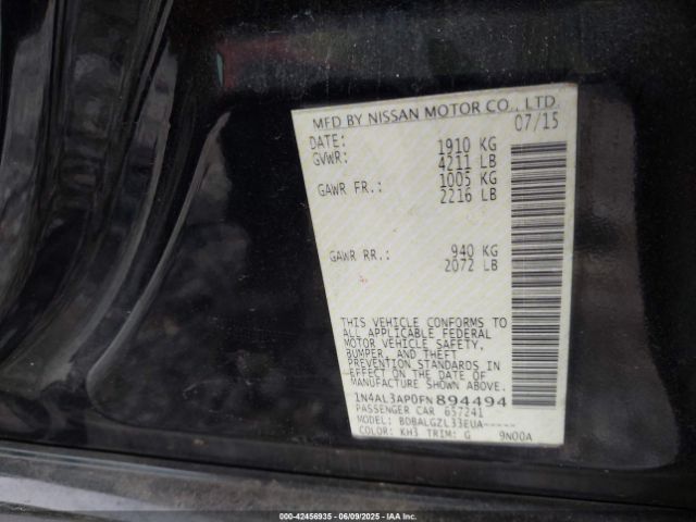 2015 NISSAN ALTIMA 1N4AL3AP0FN894494 Photo 8