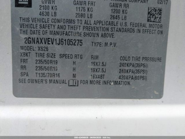 2018 CHEVROLET EQUINOX 2GNAXVEV1J6105275 Photo 8