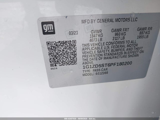 1G1ZD5ST6PF180200 Chevrolet lfv