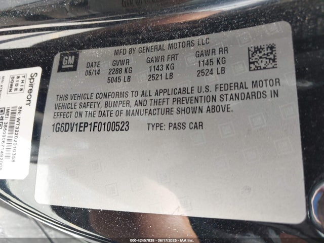 2015 CADILLAC CTS-V 1G6DV1EP1F0100523 Photo 8