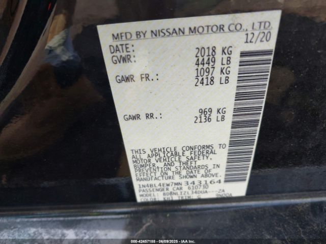 2021 NISSAN ALTIMA 1N4BL4EW7MN343164 Photo 8