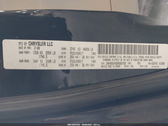 2008 CHRYSLER TOWN & COUNTRY 2A8HR64X98R689789 Photo 8