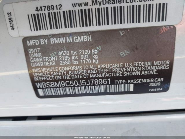 2018 BMW M3 WBS8M9C50J5J78961 Photo 8
