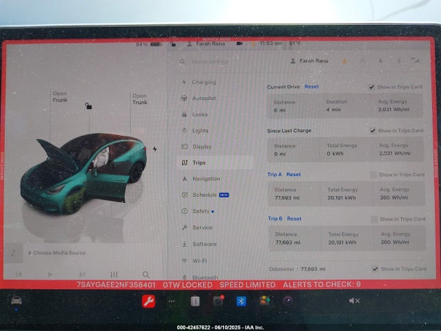 2022 TESLA MODEL Y 7SAYGAEE2NF358401 Photo 6