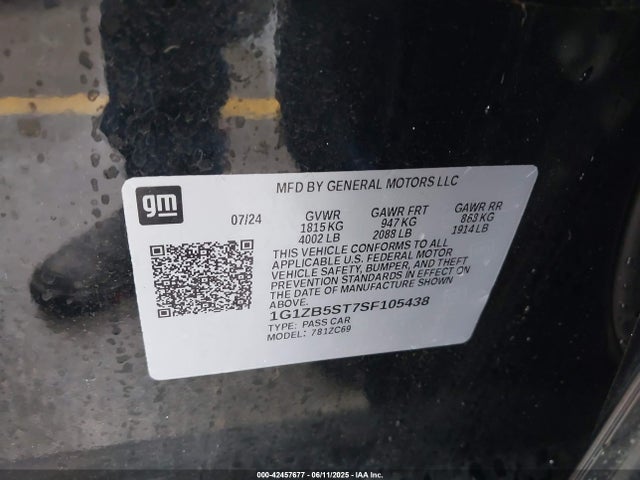1G1ZB5ST7SF105438 Chevrolet lfv