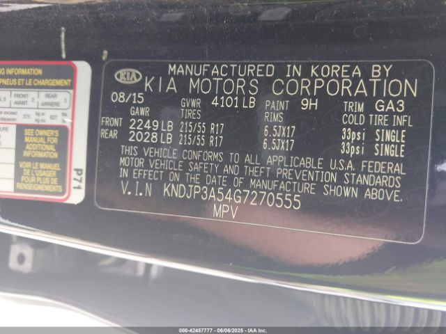 KNDJP3A54G7270555 KIA SOUL +