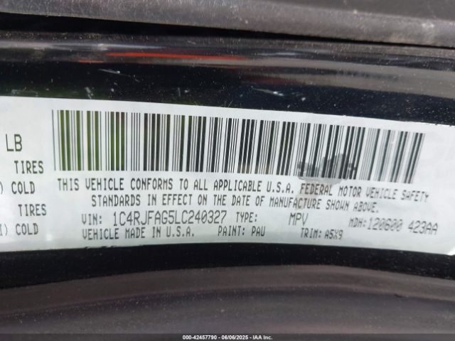 2020 JEEP GRAND CHEROKEE 1C4RJFAG5LC240327 Photo 8