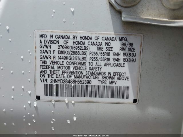 2008 ACURA MDX 2HNYD28488H552390 Photo 8