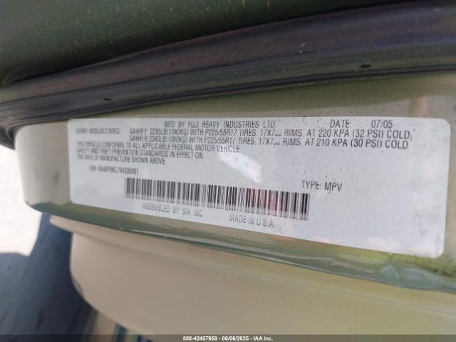 2006 SUBARU OUTBACK 4S4BP86C764305691 Photo 8