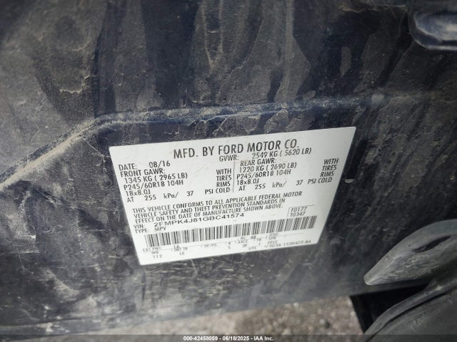 2FMPK4J81GBC41574 Ford 2016