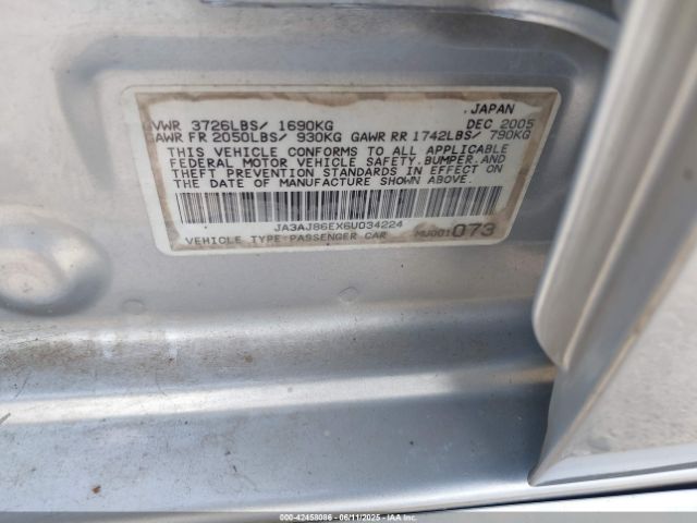 2006 MITSUBISHI LANCER JA3AJ86EX6U034224 Photo 8