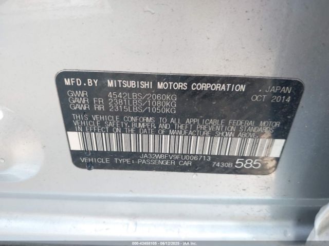 2015 MITSUBISHI LANCER EVOLUTION JA32W8FV9FU006713 Photo 8