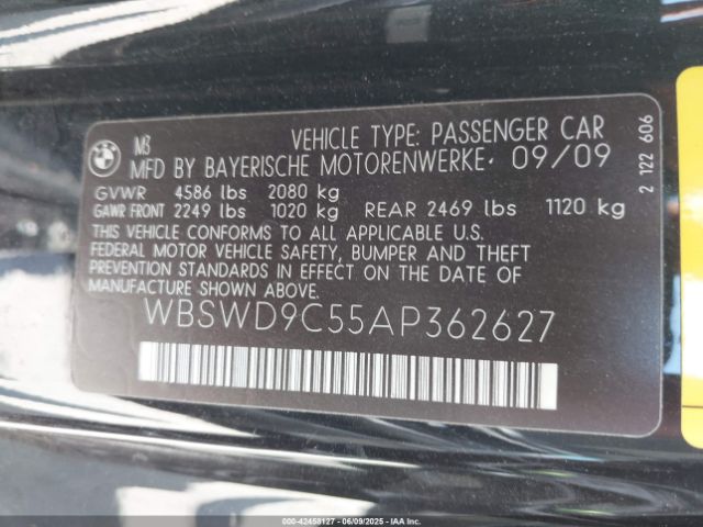 2010 BMW M3 WBSWD9C55AP362627 Photo 8