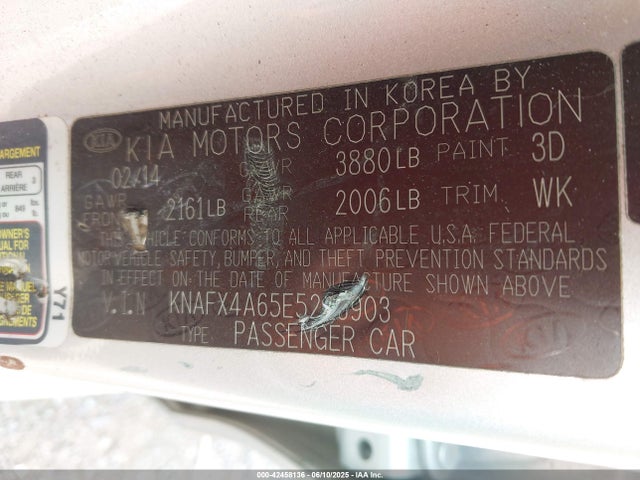 KIA FORTE LX 2014 KNAFX4A65E5223903 Image 9
