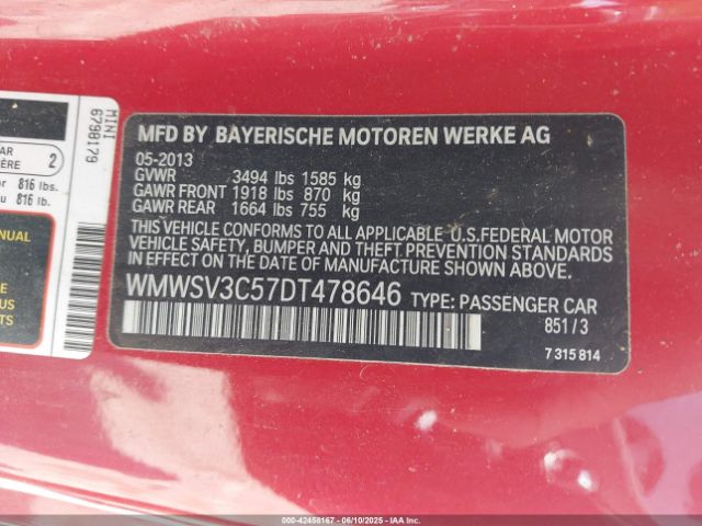 2013 MINI HARDTOP WMWSV3C57DT478646 Photo 8