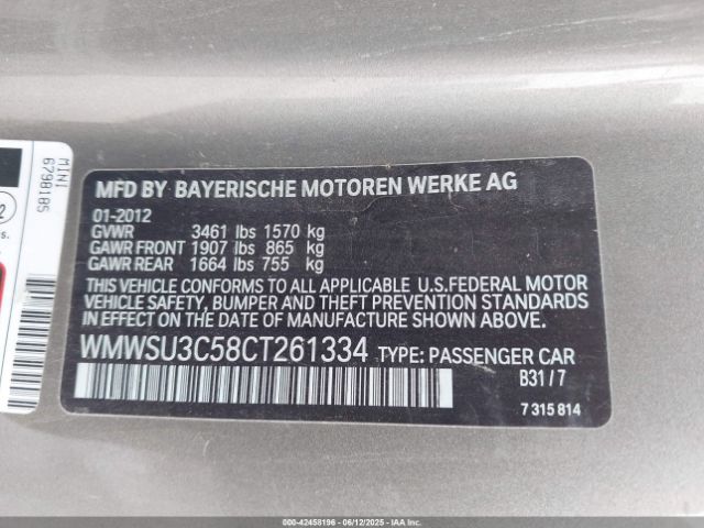 2012 MINI COOPER WMWSU3C58CT261334 Photo 8